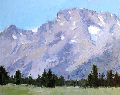 The Grand Tetons, Oil on Linen, 11x14