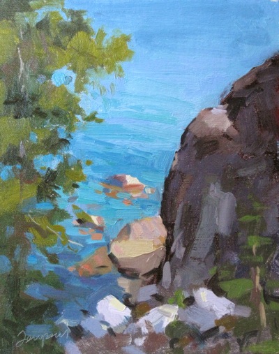 Rubicon Trail, Oil on Linen, 10x8