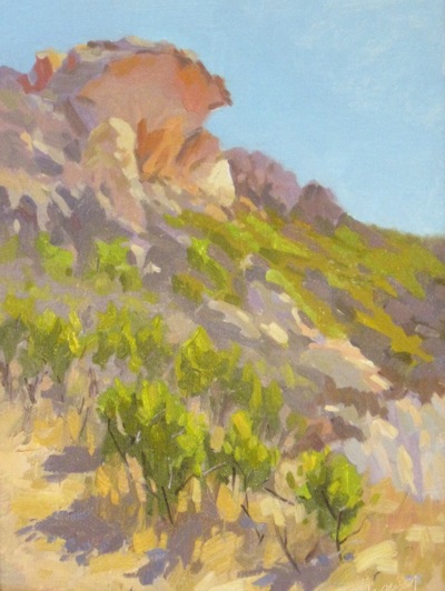 Wave of Rock (Avila Cove), Oil on Linen, 16x12