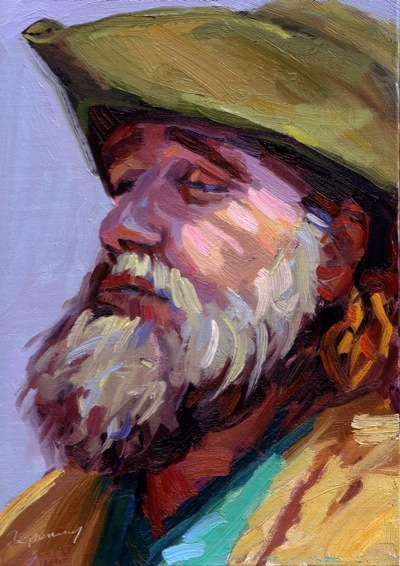 The Entertainer (Jerry Wheeler), Oil on Canvas, 12x9