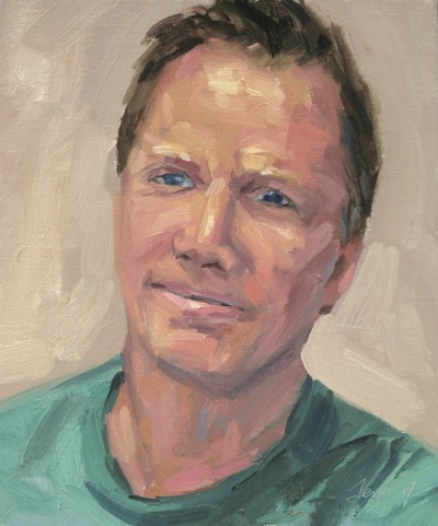Self-Portrait, Oil on Linen, 12x10"