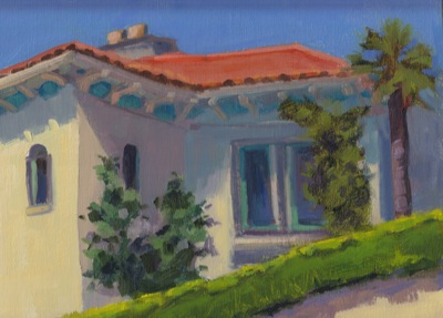 Casa Del Marr, Hearst Castle - Oil on Linen - 10x12