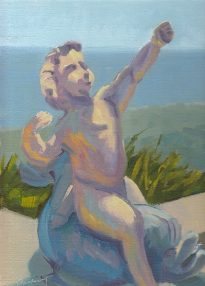 Cupid (Hearst Castle), Oil on Linen, 12x9