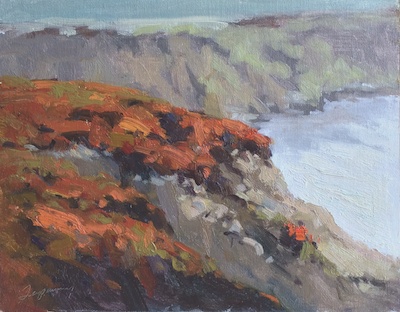 Moss Beach Bluffs #2, Oil on Linen, 11x14