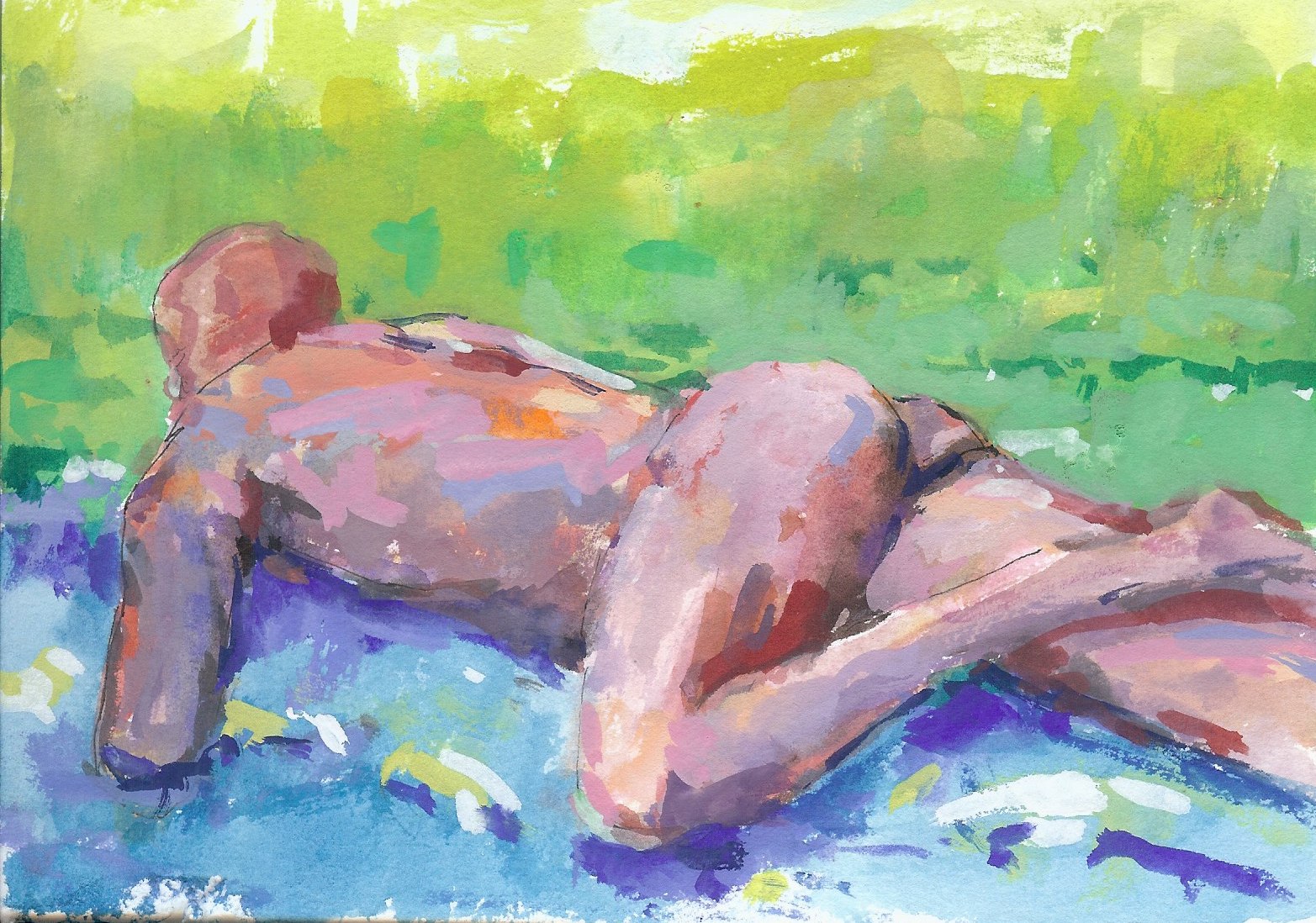 Figure with Green + Blue